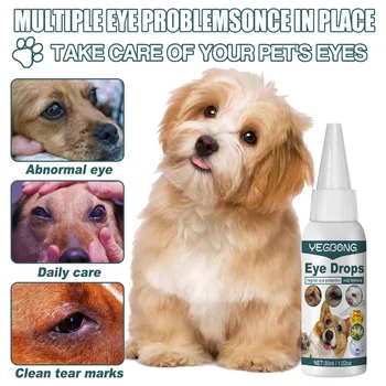 מחמד טיפות עיניים מחמד עין ניקוי טיפות עיניים עבור חתולים כלבים הביתה כלב עין לכבס מדמיע כתם מהות מחמד 30מ 